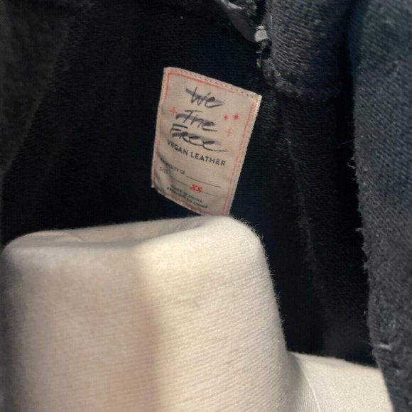 Free People It Girl Vegan Blazer Moto Jacket Black Size Xs Orig. $178. - Picture 5 of 10
